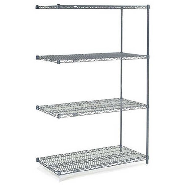 5 Tier Wire Shelving Add-On Unit, 30W x 21D x 63H, Nexel, Mfr#: A21306N5